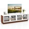 70 Inch Large TV Stand with Multi-Functional 4-Door Cabinet and 2 Adjustable Shelves